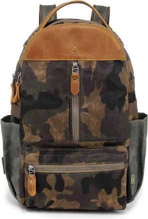 TSD Brand Mountain Leaf Durable Outdoor Utility Backpack in Olive Camo at Nordstrom