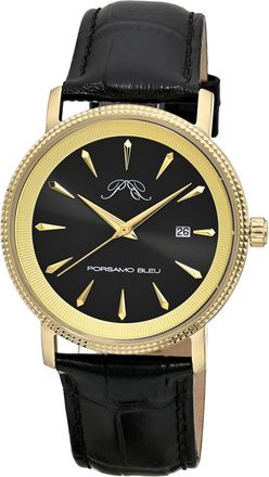 Porsamo Bleu Mens Veritas 2 Genuine Leather Band Watch 1362EVEL