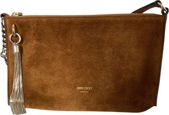 Jimmy Choo London Mini Carry Suede Shoulder Bag