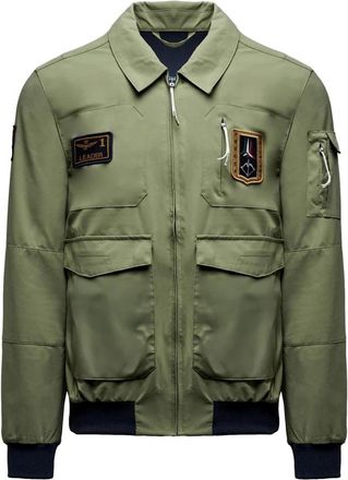 Aeronautica Giacca Pilot Tecnica Con Patch Ab 3049Uct 04290 - Heren - Zomerjassen - Groen - 2XL - Polyester - Jassen