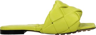 Bottega Veneta Mujers Chanclas y zuecos de cuero verde/kiwi