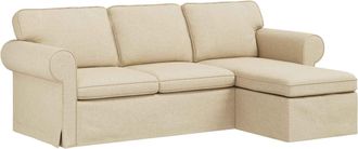 vidaXL Sof&aacute; Crema 215 X 138 X 80 Cm Tela Vidaxl
