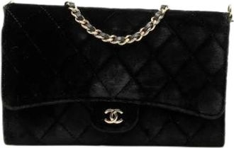 Chanel Pre-owned Wallet on Chain - Dames - Pre-owned - Zwart - Maat: ONE Size Zijde