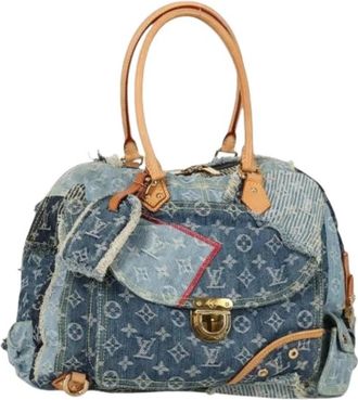 Louis Vuitton Pre-owned Denim Handtas - Dames - Vintage Handtas - Blauw - ONE Size - Denim - Vintage