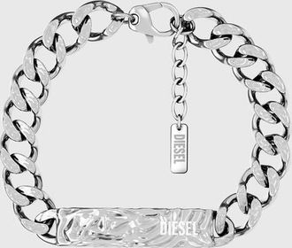 Diesel Stainless Steel ID Bracelet - Bracelets - Unisex - Silver