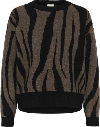 Kaffe Sweatshirts - Dames - Ronde hals truien - Veelkleurig - M - Truien & Vesten