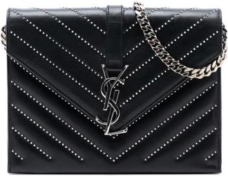 Saint Laurent Pre-owned Leren Schoudertas - Dames - Vintage Clutch - Zwart - ONE Size - Leer - Vintage