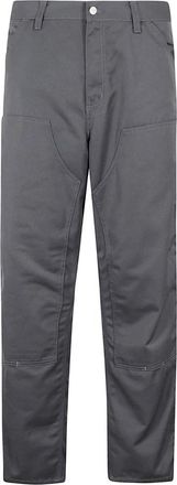 Carhartt Work in Progress Carhartt Wip, Slim-fit Trousers, male, Gray, Size: W33 Double Knee Pant