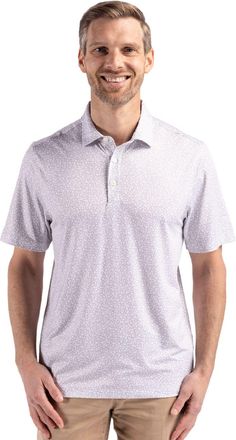 Cutter & Buck Pike Eco Flora Print Recycled Mens Polo