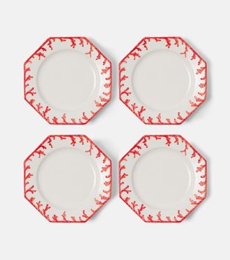 Les-Ottomans Set di 4 piatti piani in ceramica