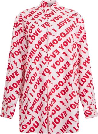 Philosophy di Lorenzo Serafini Long Sleeve Shirt - Dames - Overhemden - Rood - XS - Katoen - Overhemden