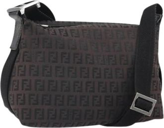 Fendi Pre-owned Canvas Cross Body Bag - Dames - Vintage Schoudertas - Bruin - ONE Size - Vintage