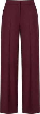 Max Mara Wijde broek - Dames - Wijde Broeken - Paars - XS - Broeken