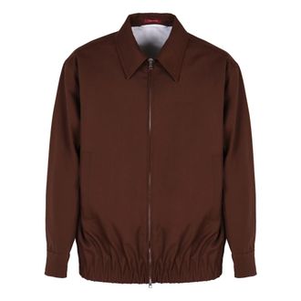 Gucci Klassieke wollen bomberjack - Heren - Bomber jackets - Bruin - M - Wol - Jassen