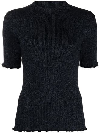 3.1 Phillip Lim Top a coste con inserti - Nero