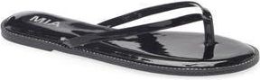 Mia Aster Flip Flop in Black at Nordstrom Rack, Size 10