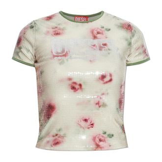 Diesel Tops, Dames, Beige, S, Leer, T-Unkyel Top