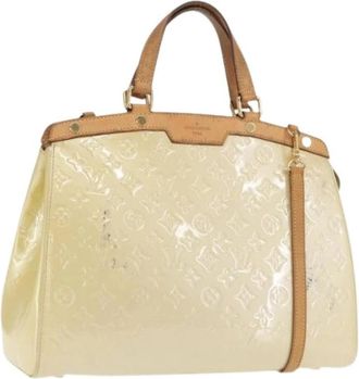 Louis Vuitton Pre-owned Leren Handtas - Dames - Vintage Handtas - Beige - ONE Size - Leer - Vintage