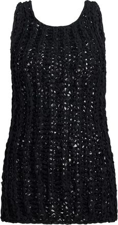 Khaite Opengewerkte top - Zwart