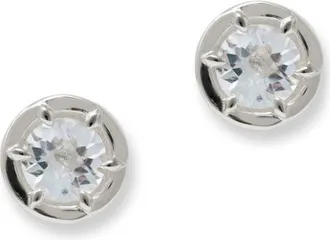 Anzie Melia Kate Topaz Stud Earrings in Silver at Nordstrom