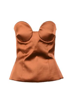 Nineminutes Bronze Shiny Effect Blouse