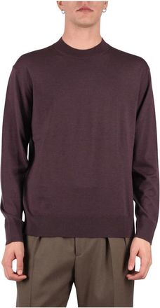 Paolo Pecora Jersey de punto con cuello redondo - Knitwear - Hombre - P&uacute;rpura - 2XL