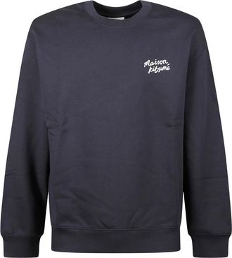 Maison Kitsun&eacute; Crewneck Sweatshirt - Heren - Sweatshirts - Blauw - S - Katoen - Hoodies & sweatvesten