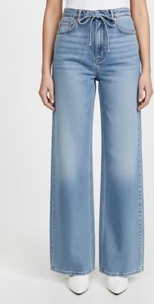 Bebe High Waist Wide Leg Jeans in Light Blue at Nordstrom Rack, Size X-Large