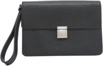 Louis Vuitton Pre-owned Vintage Clutch Tas - Heren - Vintage Tassen - Zwart - ONE Size - Leer - Vintage
