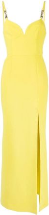 Rebecca Vallance Piero chain-link detail gown - women - Fabric - 16 - Yellow