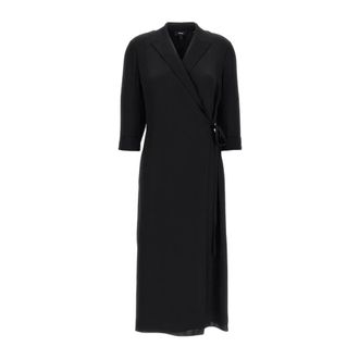 Theory Midi Dresses, female, Black, Size: 2XS Envelope Midi Dress