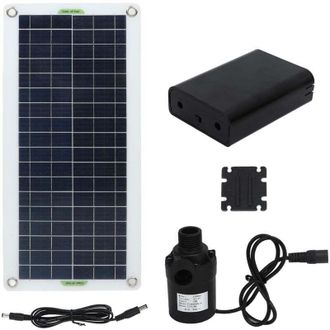 OEM Kit De Bomba De Agua Solar De 30 W - Paneles De Silicio Policristalino, Caudal De 800 L/h, Ideal Para Autocaravanas E Invernaderos