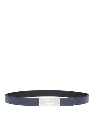Maison Margiela Reversible Blue/Black Leather Belt