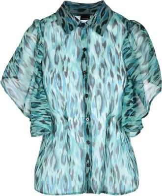 Pinko Green Polyester Shirt