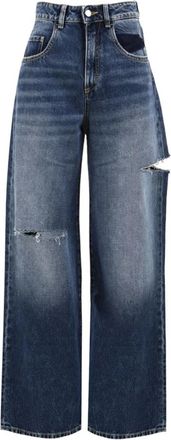 Icon Denim Los Angeles Poppy Wide Leg Jeans - Dames - Regular Fit Jeans - Blauw - W27 - Katoen - Jeans