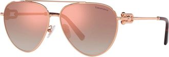 Tiffany & Co. Sunglasses, female, Pink, Size: 59 MM Rubedo Pink Shaded Sunglasses