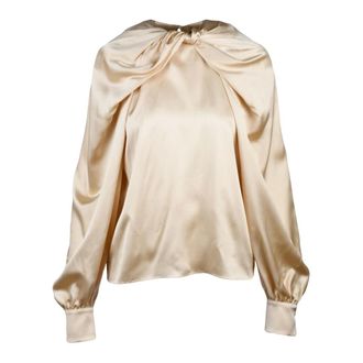 Max Mara Blouses, female, Beige, Size: S Key Blouse