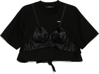 pushBUTTON Top crop - Nero