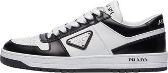Prada (WMNS) PRADA Downtown Leather Sneakers White Black 1E792M_3LKG_F0964_F_030