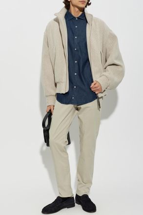 Paul & Shark Denim Shirt With Pocket, Mens, Navy Blue