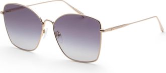 Longchamp Womens 60mm Gold Sunglasses