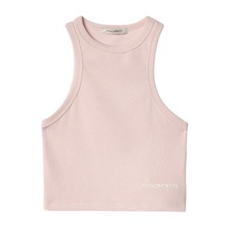 Hinnominate Sleeveless Tops, female, Pink, Size: M Crop Top Costine