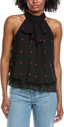 CeCe by Cynthia Steffe Cece Tiered Halter Bow Tie Top