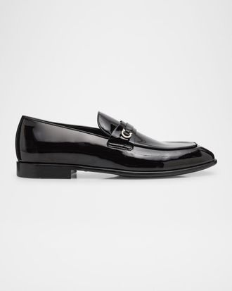 Ferragamo Men & apos;s Desio Patent Leather Penny Loafers