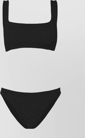 Hunza G xandra bikini set high-waisted square neckline textured