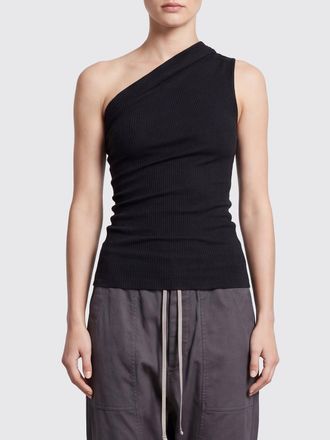 Rick Owens Draped One-Shoulder Virgin Wool Top