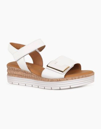 Gabor Womens Shout Womens Wedge Heel Sandals - White - Size: 2.5