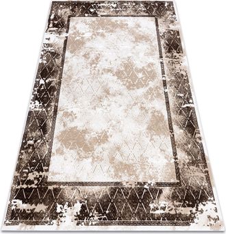 RugsX Rugsx - Alfombra Acr&iacute;lica Vals 0w1738 C56 54 Marco M&aacute;rmol Vintage Beige / Marfil Beige 100x200 Cm