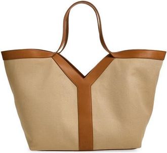 Saint Laurent Canvas Y Tote in Desert Dust/brick at Nordstrom
