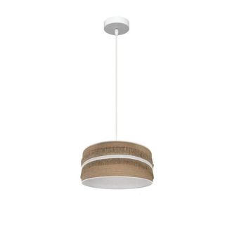 Fabrilamp Fabrilamp - Colgante Natalia 1xe27 Blanco/saco-blanco Regx30x30 Cm